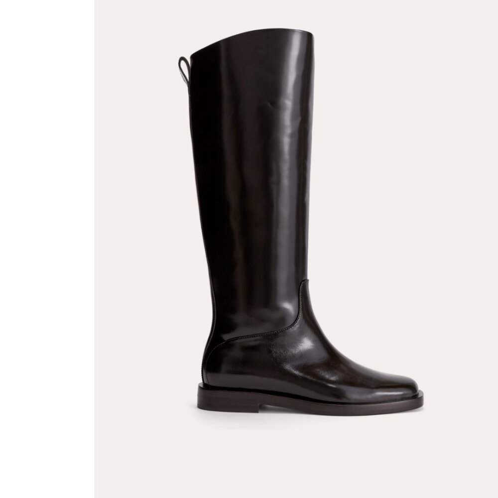 Everlane Black Tall Leather Riding Boots